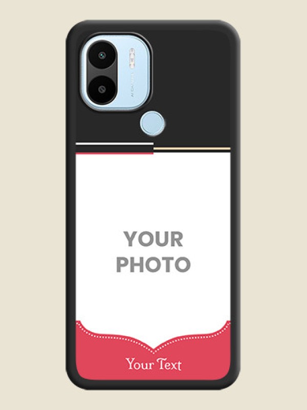 Custom Classic Plain Design with Name on Photo on Space Black Soft Matte Phone Cover - Xiaomi Redmi A2 Plus - alternate view