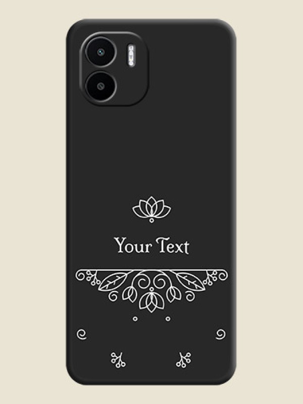 Custom Lotus Garden Custom Text On Space Black Personalized Soft Matte Phone Covers -Xiaomi Redmi A2 - alternate view
