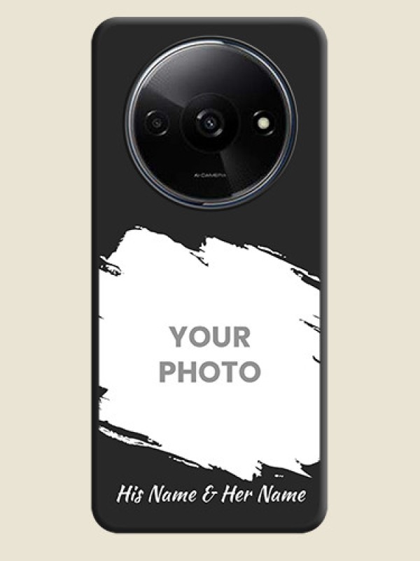 Custom Grunge Brush Strokes - Photo on Space Black Soft Matte Back Cover - Redmi A3 - alternate view