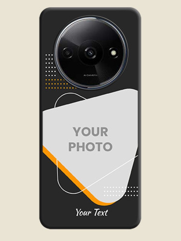 Custom Yellow Triangle - Photo on Space Black Soft Matte Phone Cover - Redmi A3 - alternate view