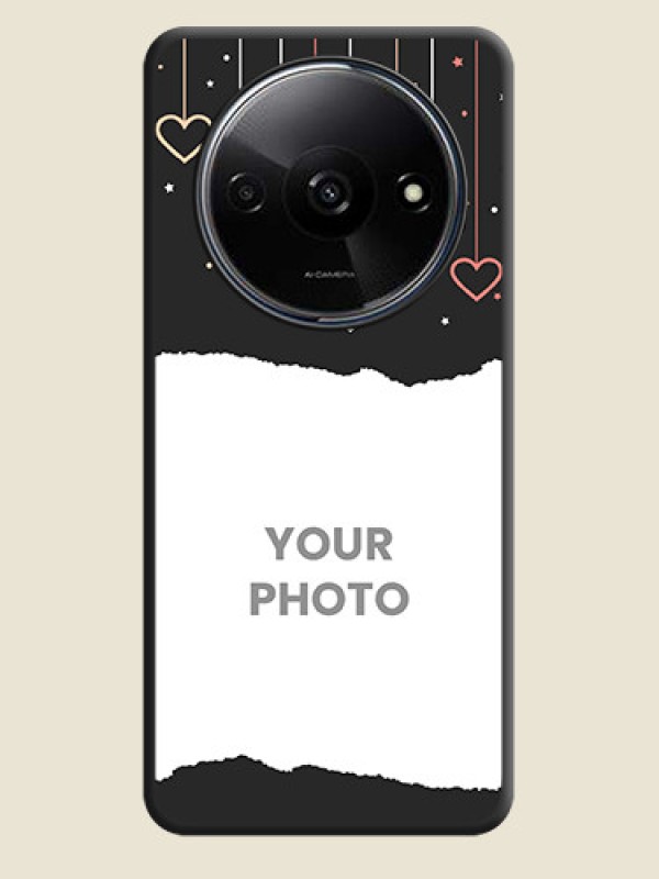 Custom Love Hangings with Splash Wave Picture On Space Black Custom Soft Matte Mobile Back Cover - Redmi A3X - alternate view