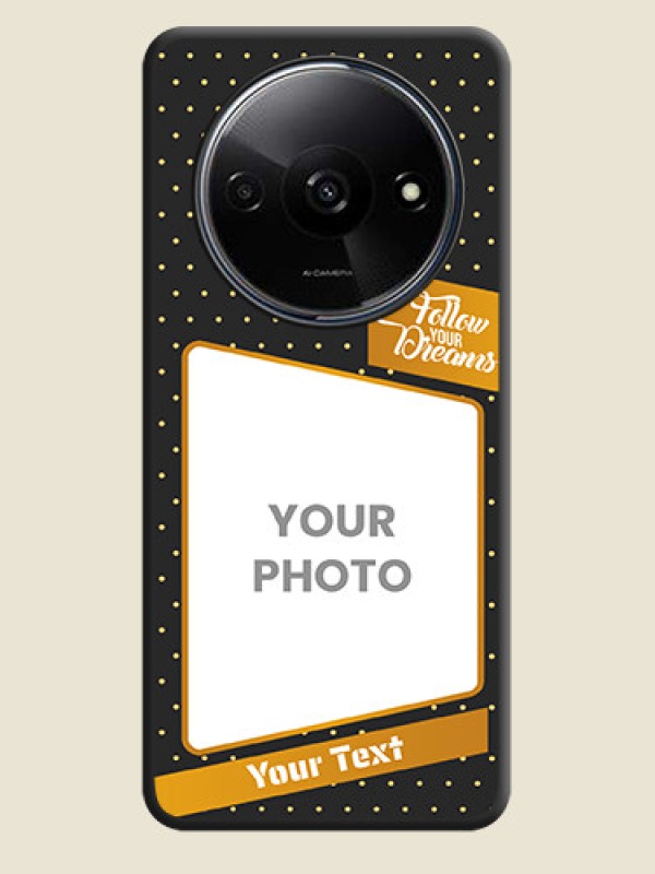 Custom Follow Your Dreams with White Dots On Space Black Custom Soft Matte Mobile Back Cover - Redmi A3X - alternate view