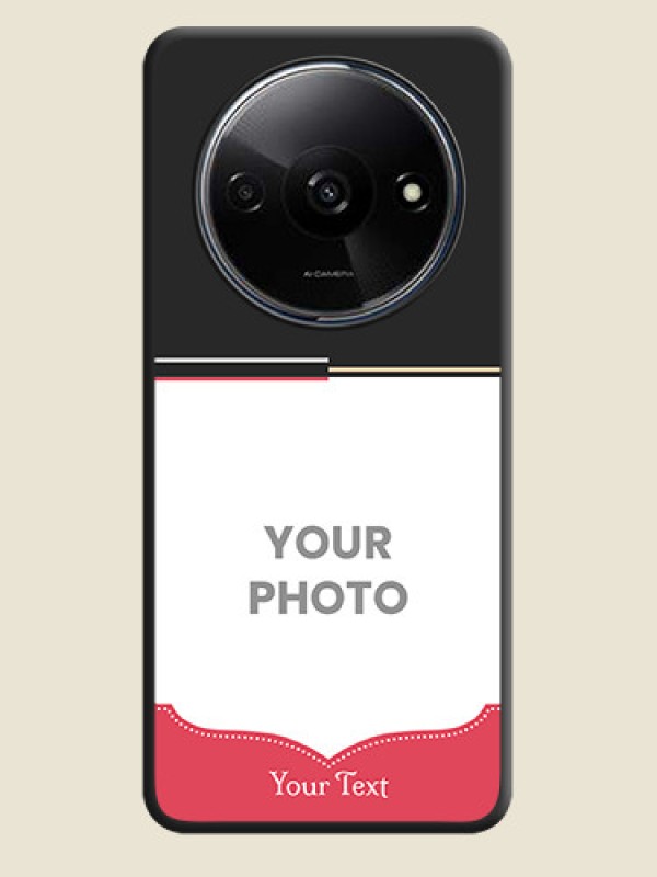 Custom Classic Plain Design with Name On Space Black Custom Soft Matte Mobile Back Cover - Redmi A3X - alternate view