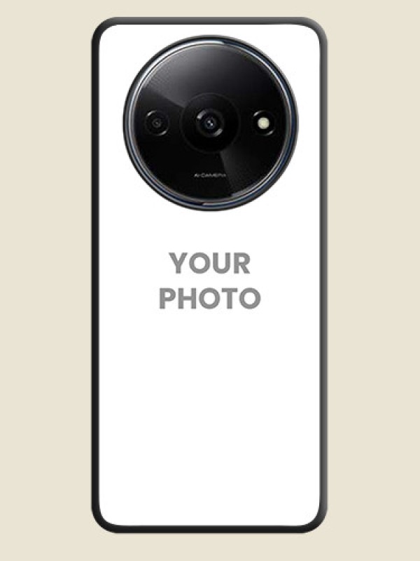 Custom Full Single Pic Upload On Space Black Custom Soft Matte Mobile Back Cover - Redmi A3X - alternate view