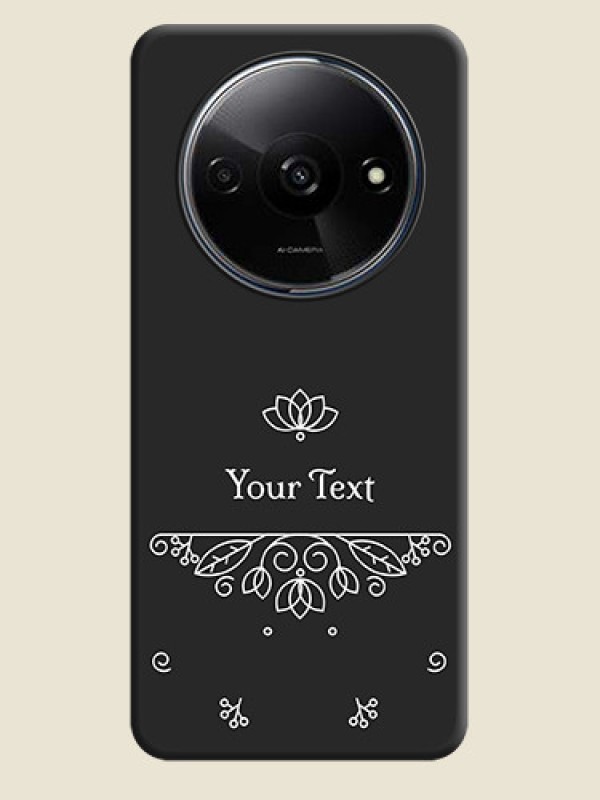 Custom Lotus Garden Custom Text On Space Black Custom Soft Matte Mobile Back Cover - Redmi A3X - alternate view
