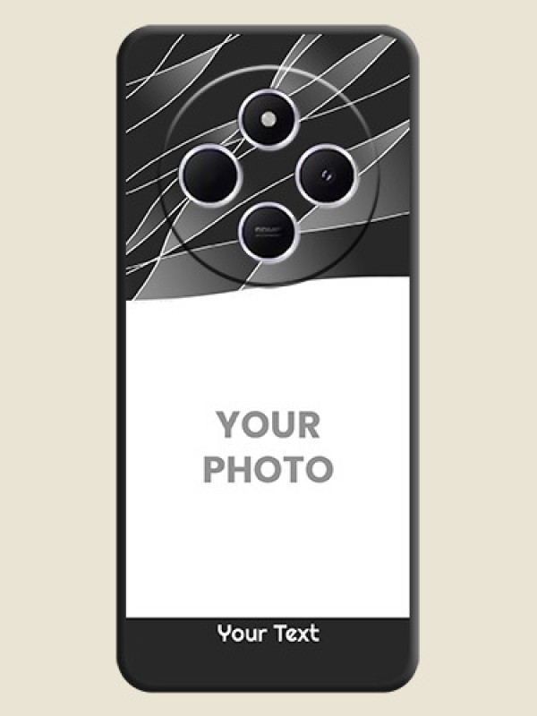 Custom Mixed Wave Lines on Photo On Space Black Custom Soft Matte Mobile Back Cover - Xiaomi Redmi A4 5G - alternate view