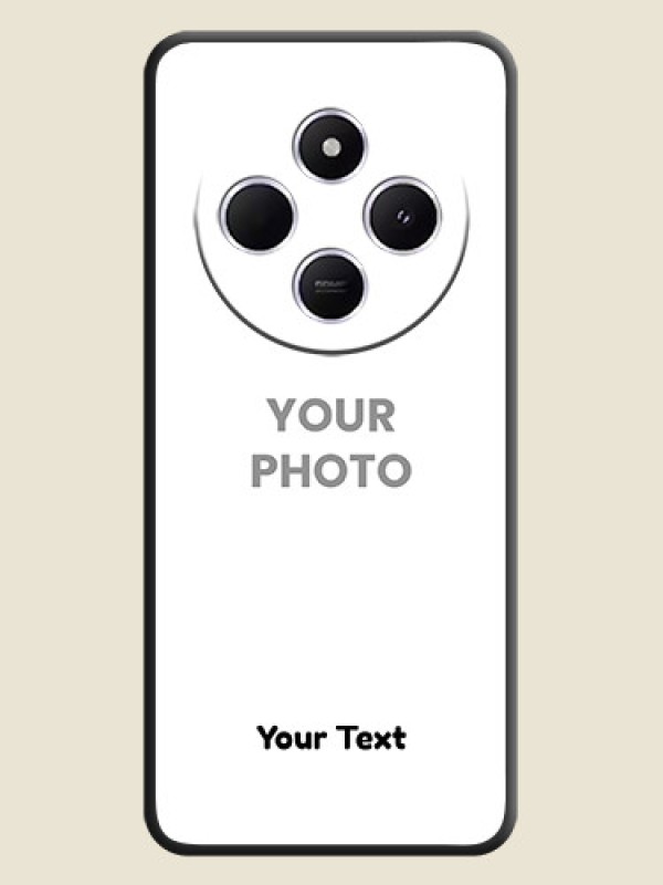 Custom Full Single Pic Upload With Text On Space Black Custom Soft Matte Mobile Back Cover - Xiaomi Redmi A4 5G - alternate view