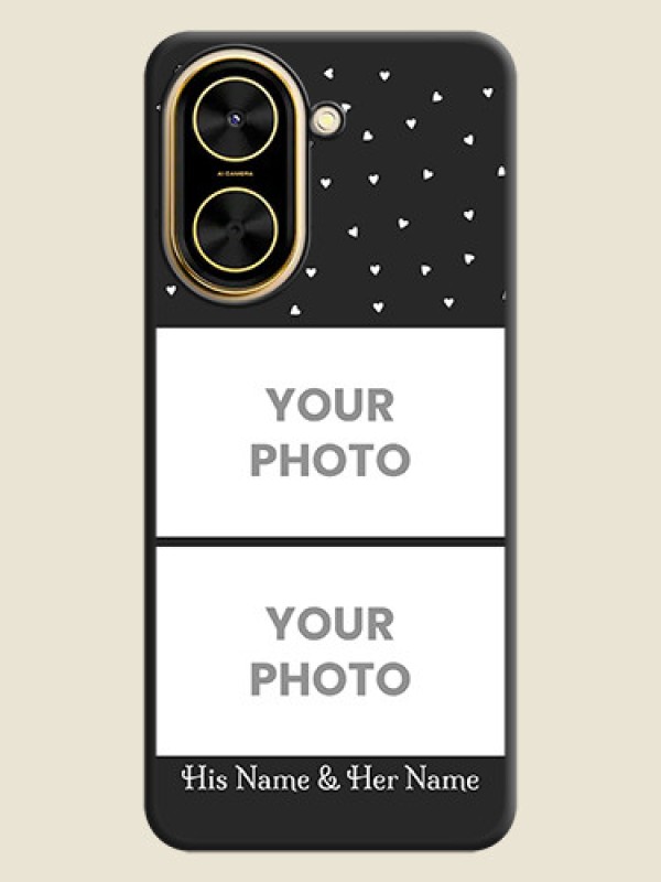 Custom Miniature Love Symbols with Name On Space Black Custom Soft Matte Mobile Back Cover - Xiaomi Redmi A5 - alternate view