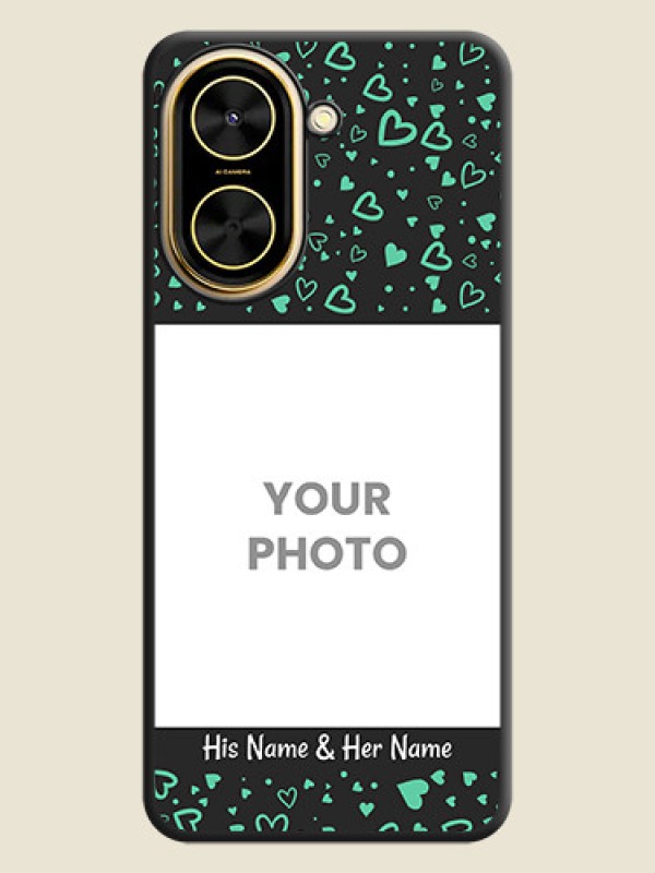 Custom Sea Green Indefinite Love Pattern on Photo On Space Black Custom Soft Matte Mobile Back Cover - Xiaomi Redmi A5 - alternate view
