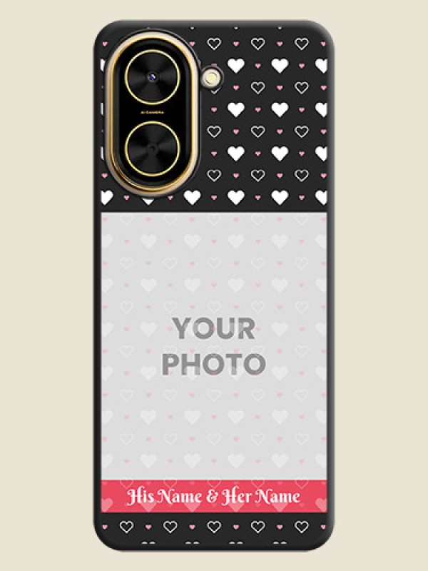 Custom White Color Love Symbols with Text Design on Photo On Space Black Custom Soft Matte Mobile Back Cover - Xiaomi Redmi A5 - alternate view