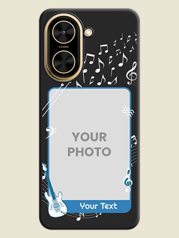 Custom Musical Theme Design with Text on Photo On Space Black Custom Soft Matte Mobile Back Cover - Xiaomi Redmi A5 - alternate view