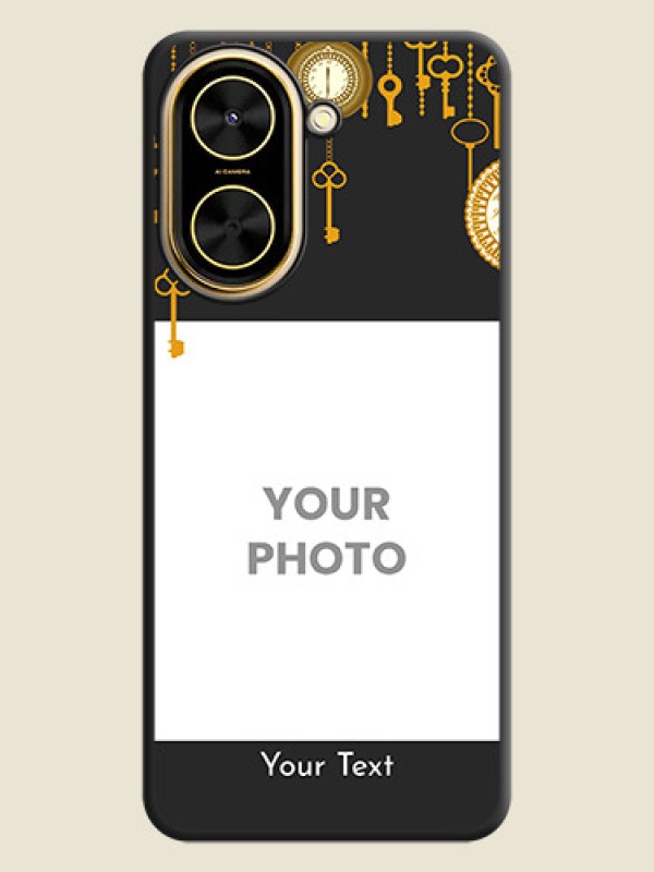 Custom Decorative Design with Text On Space Black Custom Soft Matte Mobile Back Cover - Xiaomi Redmi A5 - alternate view