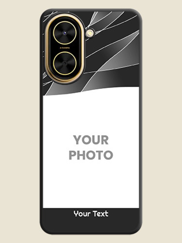 Custom Mixed Wave Lines on Photo On Space Black Custom Soft Matte Mobile Back Cover - Xiaomi Redmi A5 - alternate view