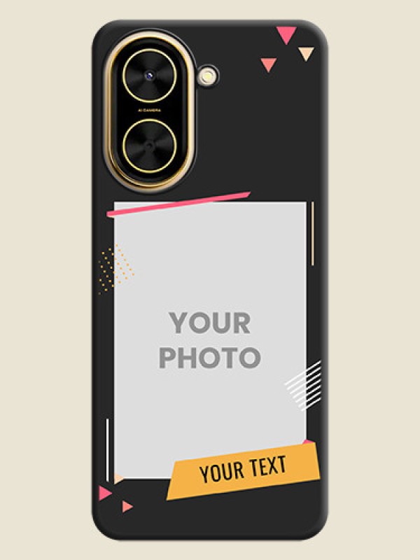 Custom Photo Frame with Triangle Small Dots on Photo On Space Black Custom Soft Matte Mobile Back Cover - Xiaomi Redmi A5 - alternate view