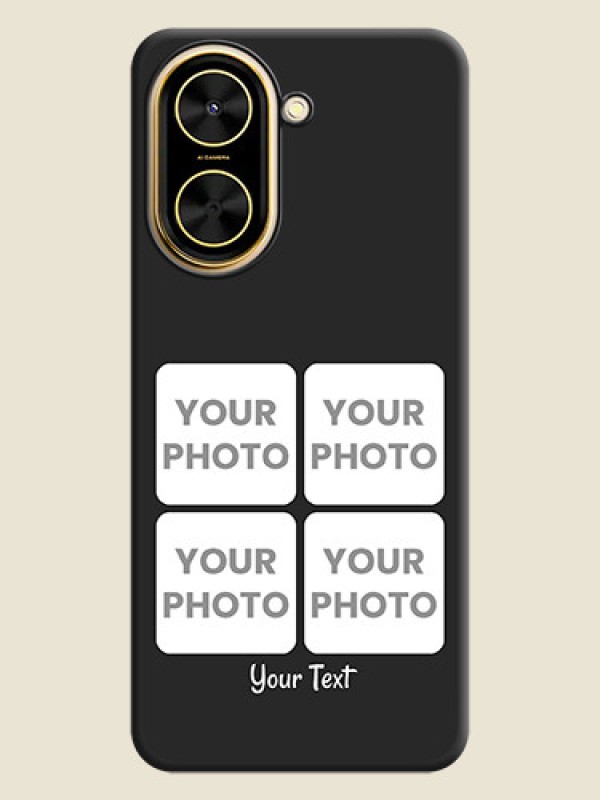 Custom Floral Art with 6 Image Holder on Photo On Space Black Custom Soft Matte Mobile Back Cover - Xiaomi Redmi A5 - alternate view