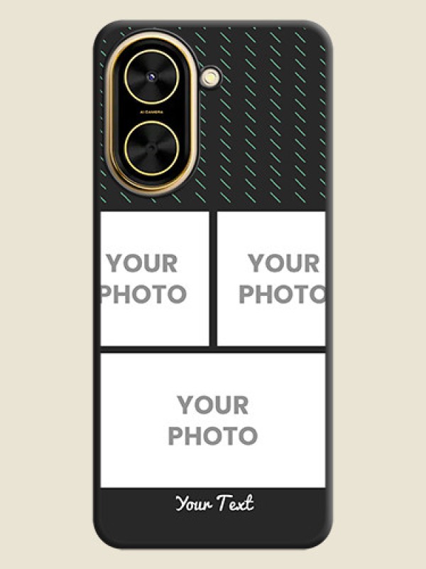 Custom Cross Dotted Pattern with 2 Image Holder On Space Black Custom Soft Matte Mobile Back Cover - Xiaomi Redmi A5 - alternate view