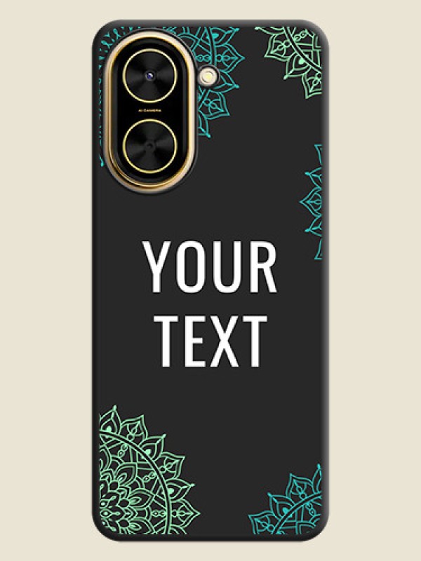 Custom Your Name with Floral Design On Space Black Custom Soft Matte Mobile Back Cover - Xiaomi Redmi A5 - alternate view