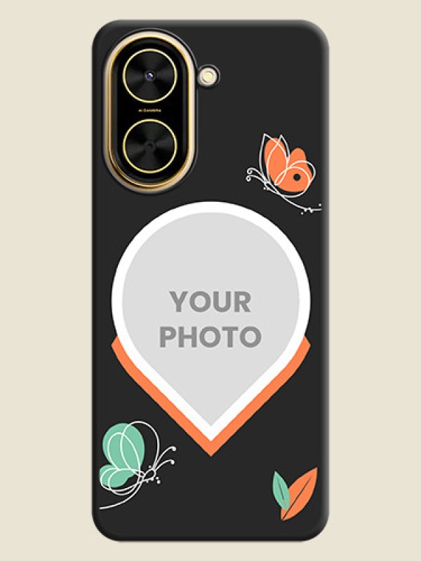 Custom Upload Pic With Simple Butterly Design On Space Black Custom Soft Matte Mobile Back Cover - Xiaomi Redmi A5 - alternate view