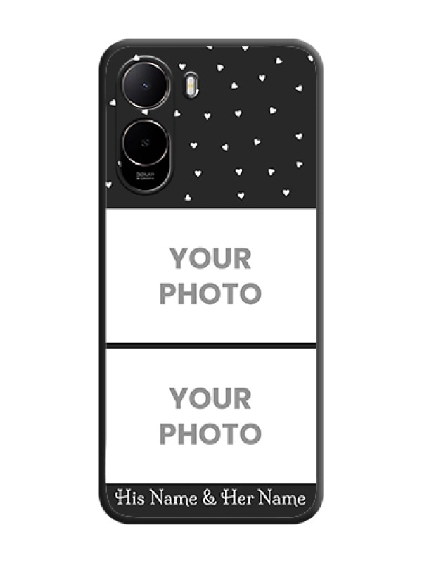 Custom Miniature Love Symbols with Name On Space Black Custom Soft Matte Mobile Back Cover - Xiaomi Redmi A7 Pro 4G - alternate view