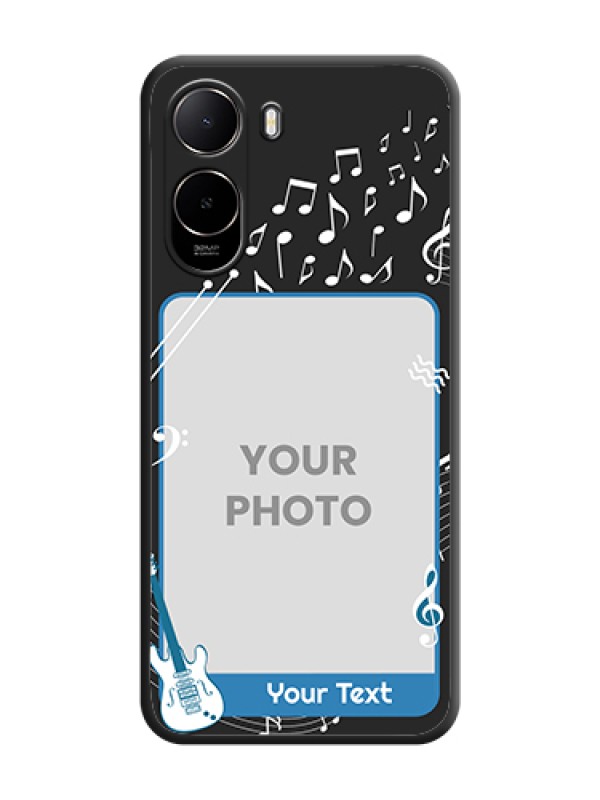 Custom Musical Theme Design with Text on Photo On Space Black Custom Soft Matte Mobile Back Cover - Xiaomi Redmi A7 Pro 4G - alternate view