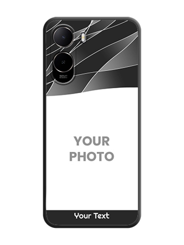 Custom Mixed Wave Lines on Photo On Space Black Custom Soft Matte Mobile Back Cover - Xiaomi Redmi A7 Pro 4G - alternate view
