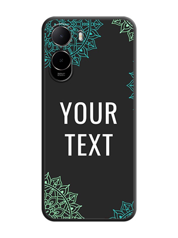 Custom Your Name with Floral Design On Space Black Custom Soft Matte Mobile Back Cover - Xiaomi Redmi A7 Pro 4G - alternate view