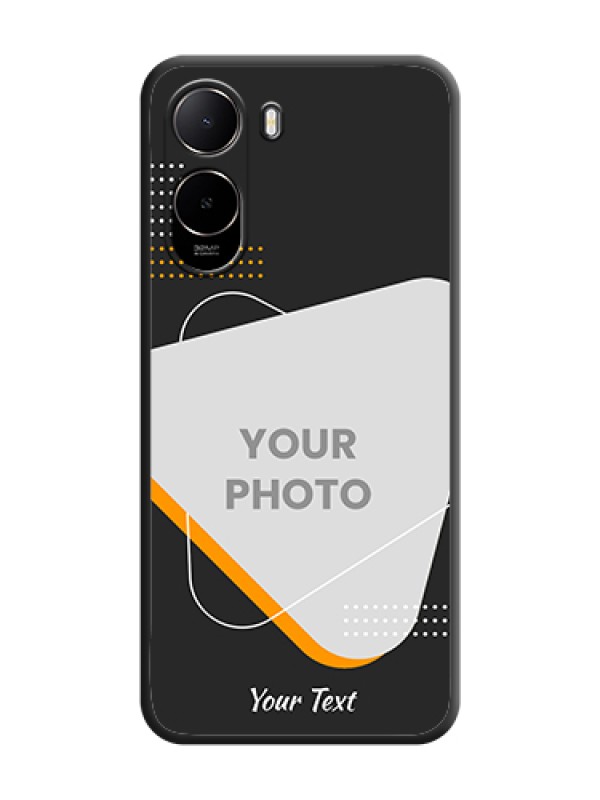 Custom Yellow Triangle on Photo On Space Black Custom Soft Matte Mobile Back Cover - Xiaomi Redmi A7 Pro 4G - alternate view