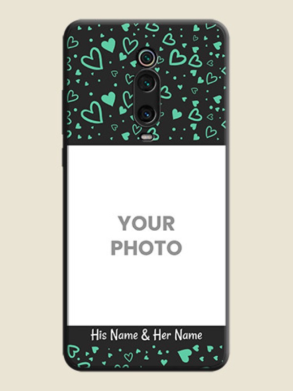 Custom Sea Green Indefinite Love Pattern - Photo on Space Black Soft Matte Mobile Cover - Redmi K20 Pro - alternate view