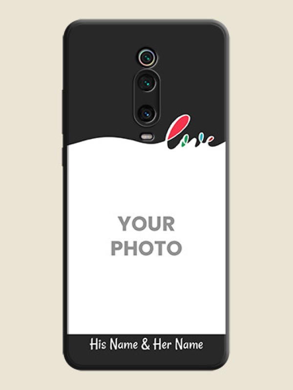 Custom Fall in Love Pattern with Picture - Photo on Space Black Soft Matte Mobile Case - Redmi K20 Pro - alternate view