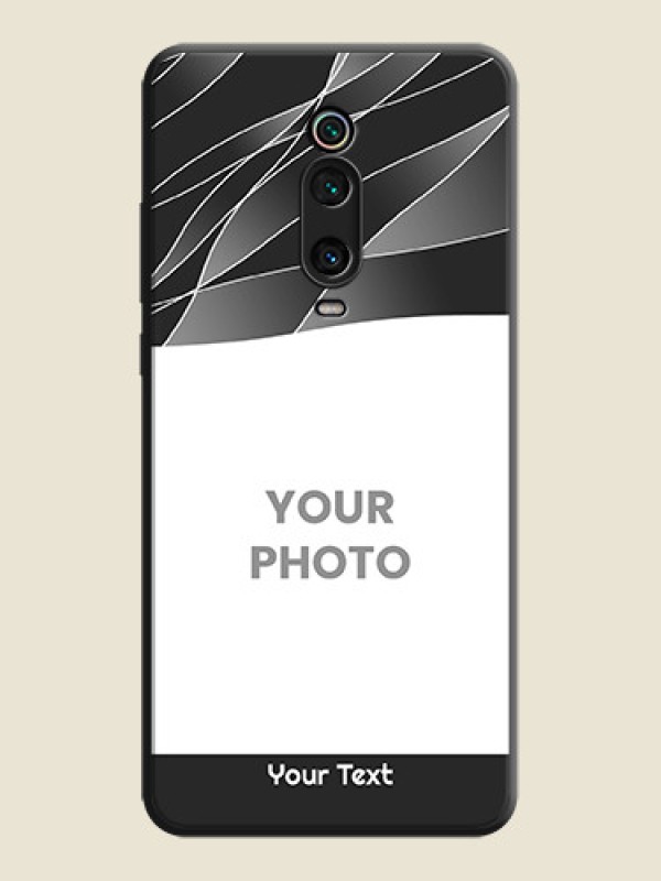 Custom Mixed Wave Lines - Photo on Space Black Soft Matte Mobile Cover - Redmi K20 Pro - alternate view