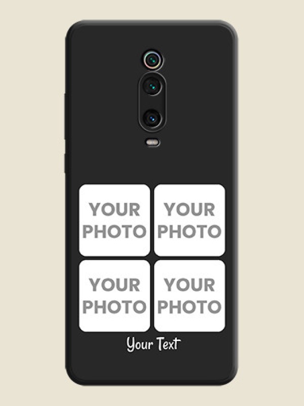 Custom Floral Art with 6 Image Holder - Photo on Space Black Soft Matte Mobile Case - Redmi K20 Pro - alternate view