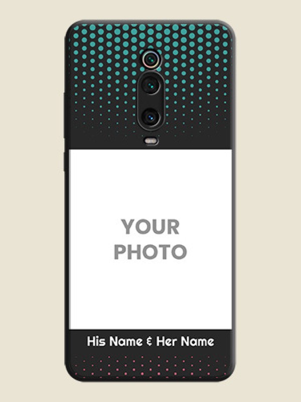 Custom Faded Dots with Grunge Photo Frame and Text on Space Black Custom Soft Matte Phone Cases - Redmi K20 Pro - alternate view