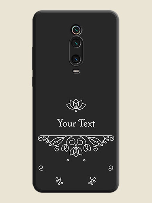 Custom Lotus Garden Custom Text On Space Black Personalized Soft Matte Phone Covers -Xiaomi Redmi K20 Pro - alternate view
