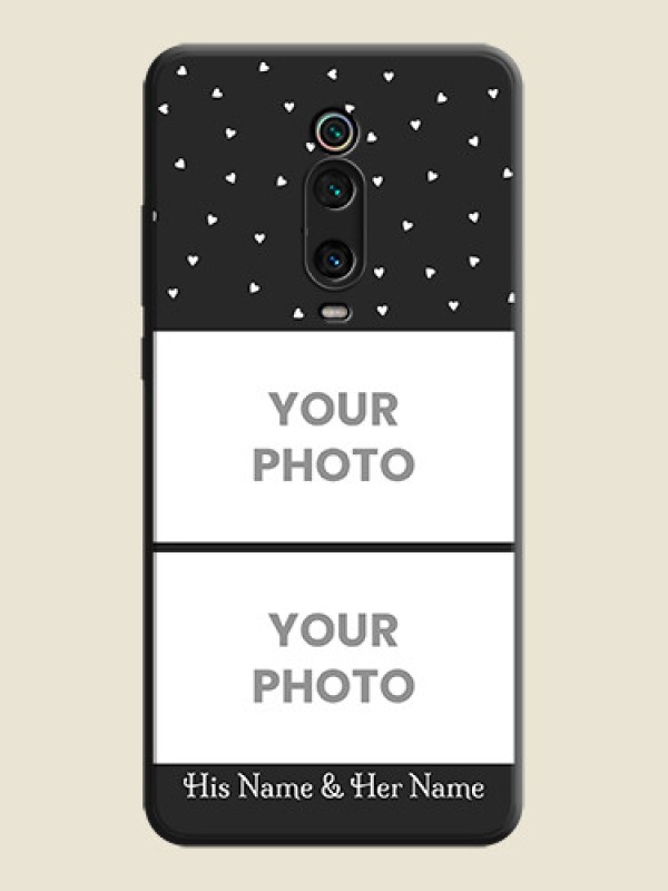 Custom Miniature Love Symbols with Name on Space Black Custom Soft Matte Back Cover - Redmi K20 - alternate view