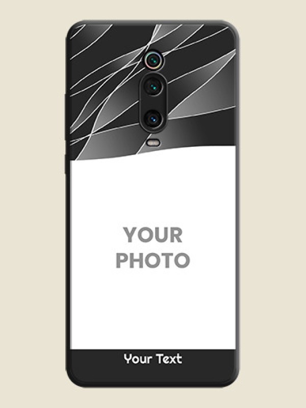 Custom Mixed Wave Lines - Photo on Space Black Soft Matte Mobile Cover - Redmi K20 - alternate view