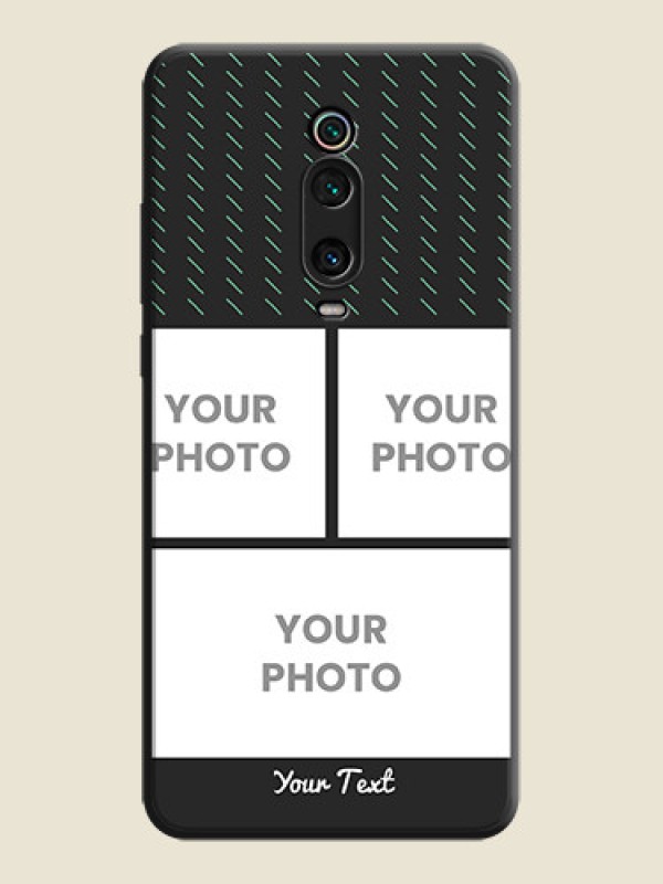 Custom Cross Dotted Pattern with 2 Image Holder  on Personalised Space Black Soft Matte Cases - Redmi K20 - alternate view