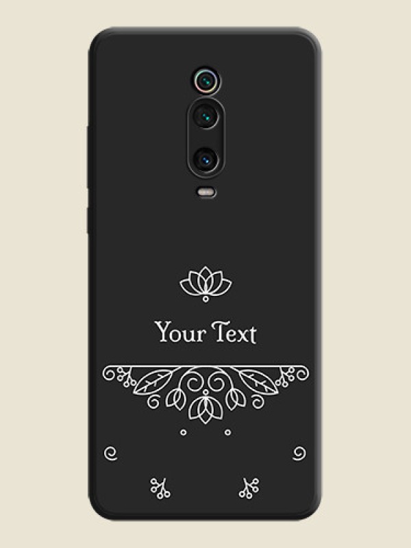 Custom Lotus Garden Custom Text On Space Black Personalized Soft Matte Phone Covers -Xiaomi Redmi K20 - alternate view