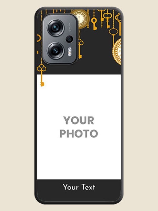 Custom Decorative Design with Text on Space Black Custom Soft Matte Back Cover - Xiaomi Redmi K50I 5G - alternate view