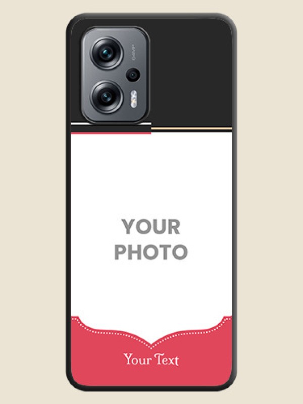 Custom Classic Plain Design with Name on Photo on Space Black Soft Matte Phone Cover - Xiaomi Redmi K50I 5G - alternate view
