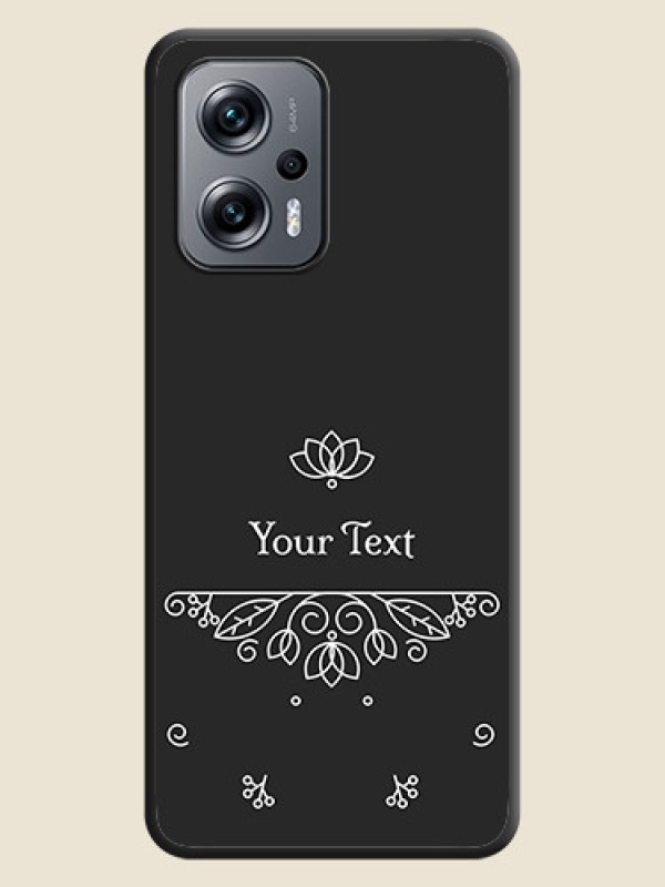 Custom Lotus Garden Custom Text On Space Black Personalized Soft Matte Phone Covers -Xiaomi Redmi K50I 5G - alternate view