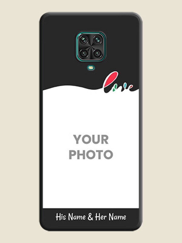 Custom Fall in Love Pattern with Picture on Photo on Space Black Soft Matte Mobile Case - Redmi Note 10 Lite - alternate view