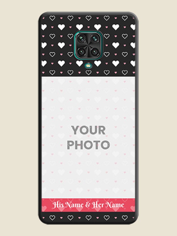 Custom White Color Love Symbols with Text Design on Photo on Space Black Soft Matte Phone Cover - Redmi Note 10 Lite - alternate view