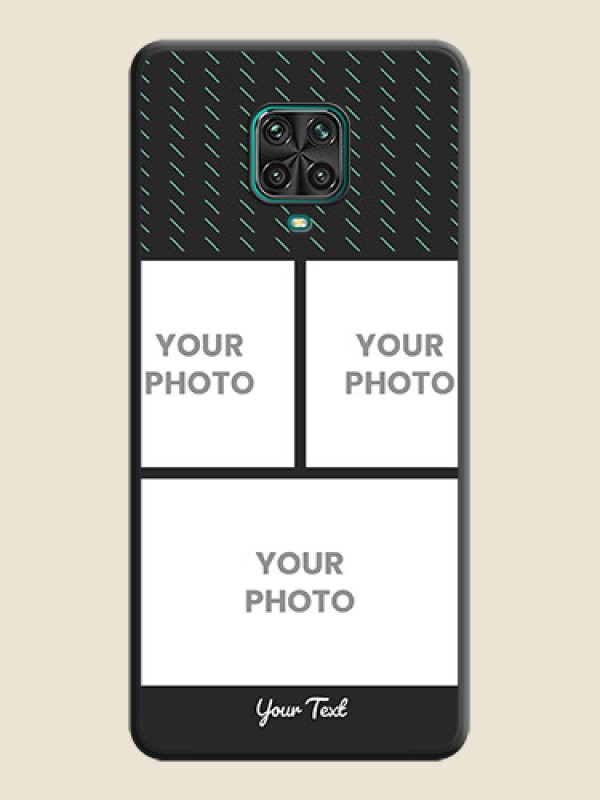 Custom Cross Dotted Pattern with 2 Image Holder  on Personalised Space Black Soft Matte Cases - Redmi Note 10 Lite - alternate view