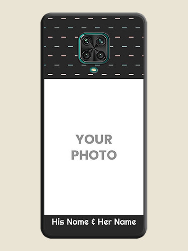 Custom Line Pattern Design with Text on Space Black Custom Soft Matte Phone Back Cover - Redmi Note 10 Lite - alternate view