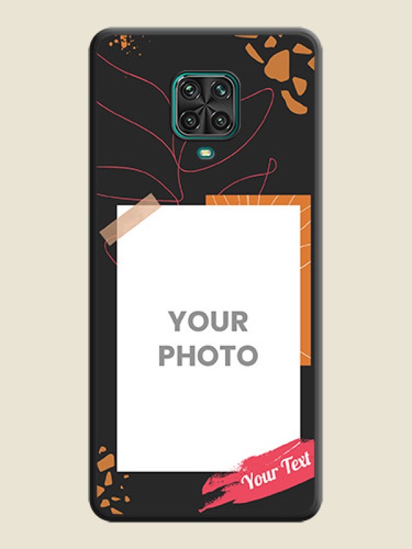 Custom Orange Photo Frame on Space Black Custom Soft Matte Phone Back Cover - Redmi Note 10 Lite - alternate view