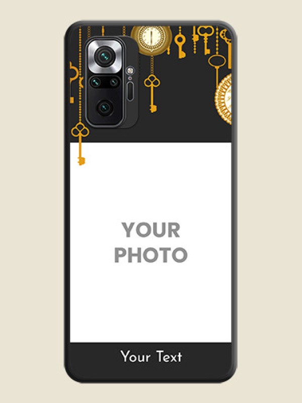 Custom Decorative Design with Text on Space Black Custom Soft Matte Back Cover - Redmi Note 10 Pro Max - alternate view