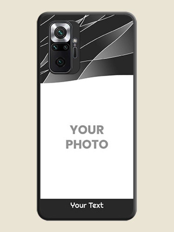 Custom Mixed Wave Lines on Photo on Space Black Soft Matte Mobile Cover - Redmi Note 10 Pro Max - alternate view