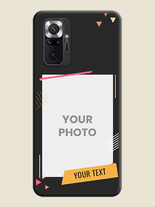Custom Photo Frame with Triangle Small Dots on Photo on Space Black Soft Matte Back Cover - Redmi Note 10 Pro Max - alternate view