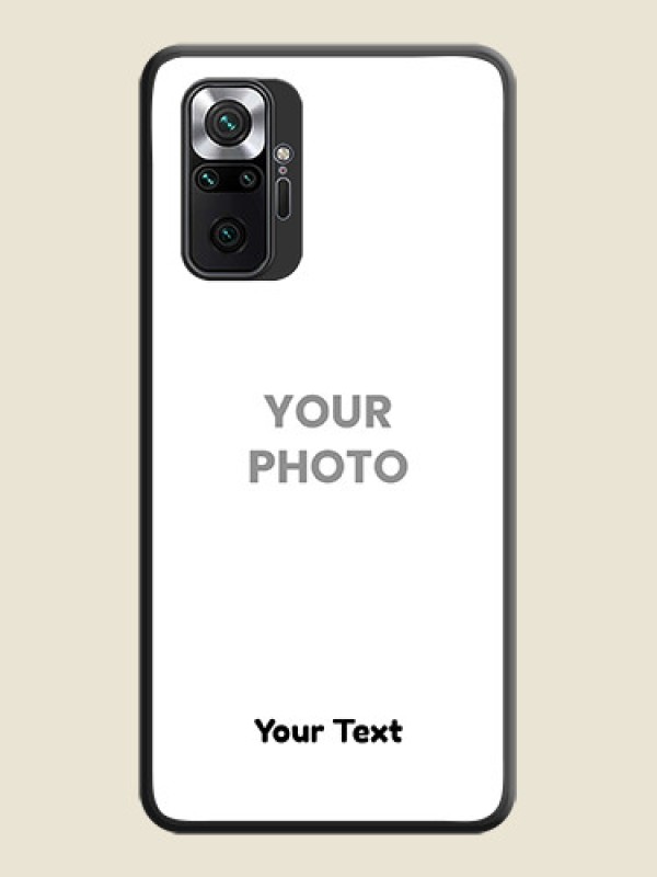 Custom Full Single Pic Upload With Text On Space Black Personalized Soft Matte Phone Covers -Xiaomi Redmi Note 10 Pro Max - alternate view