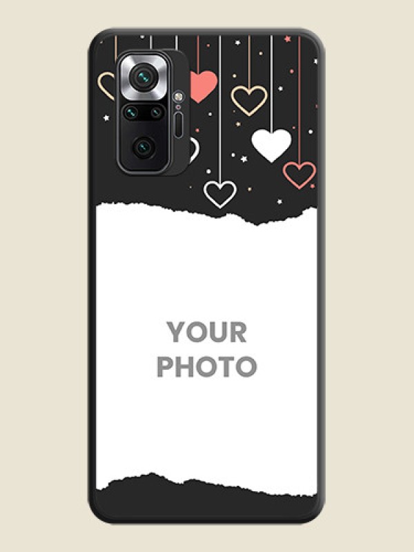 Custom Love Hangings with Splash Wave Picture on Space Black Custom Soft Matte Phone Back Cover - Redmi Note 10 Pro - alternate view